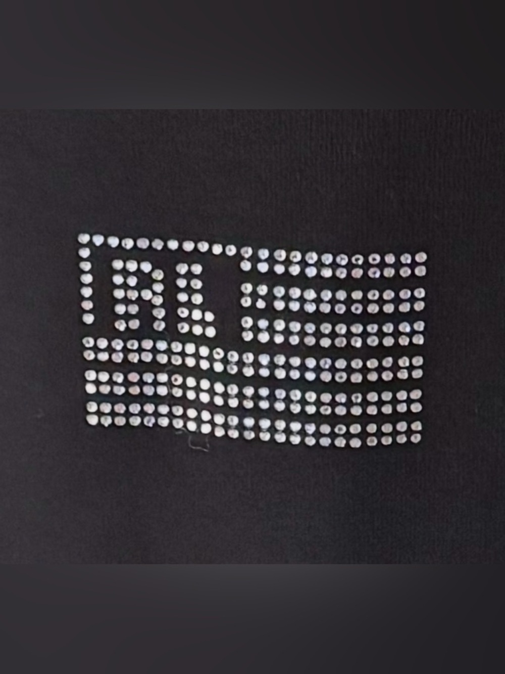 Polo Jeans Co Women’s Vintage Black Rhinestone Flag RL Ralph Lauren design black - Picture 4 of 7